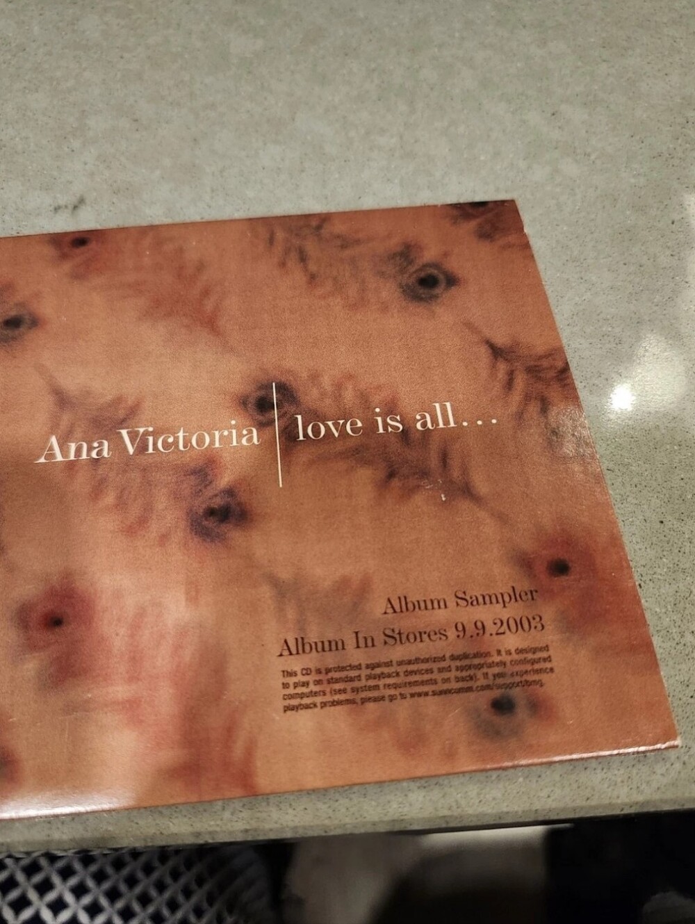 ANA VICTORIA - Love Is All... CD - Album Sampler (†)
